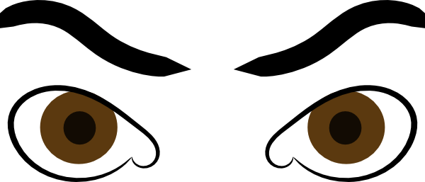600x257 Angry Eyes Clip Art