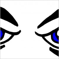 200x200 Mean Eyes Clipart
