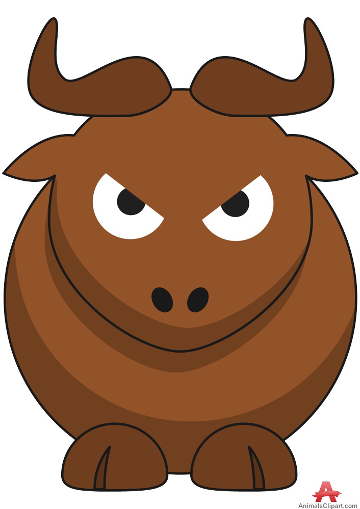706x999 Cartoon Gnu With Angry Face Free Clipart Design Download