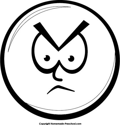 416x432 Anger Clipart Grumpy Face