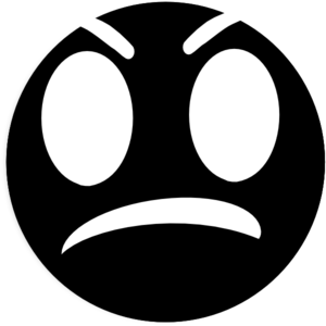 300x300 Angry Face Draft Clip Art