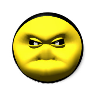 324x324 Angry Face Stickers Zazzle.co.uk