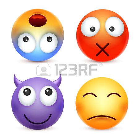 450x450 Smiley,emoticon. Yellow Face With Emotions. Facial Expression