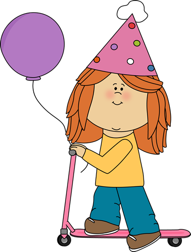 379x500 Little Girl Birthday Clipart