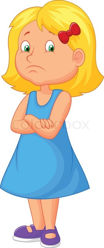 338x800 Vector Illustration Of Angry Girl Cartoon Stock Vector Colourbox