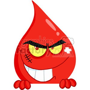 300x300 Royalty Free Angry Blood Cartoon 384223 Vector Clip Art Image