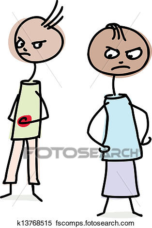 314x470 Clipart Of Angry People K13768515