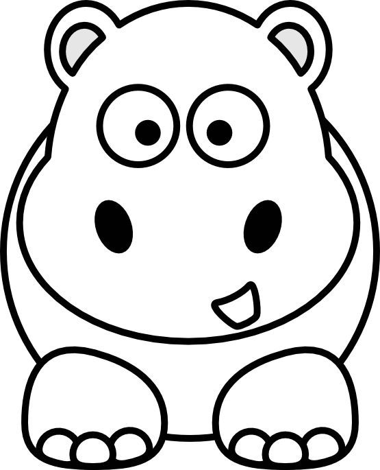 555x685 Animal Clipart Black And White