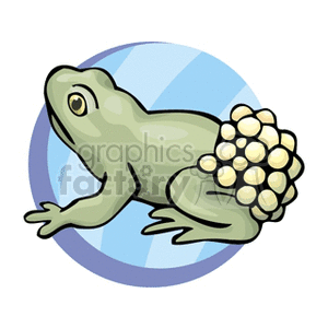 300x300 Royalty Free Green Frog Laying Eggs 129823 Vector Clip Art Image