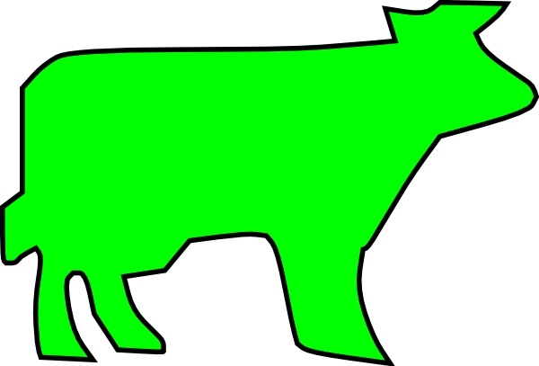 600x407 Farm Animal Outline Clip Art Free Vector In Open Office Drawing