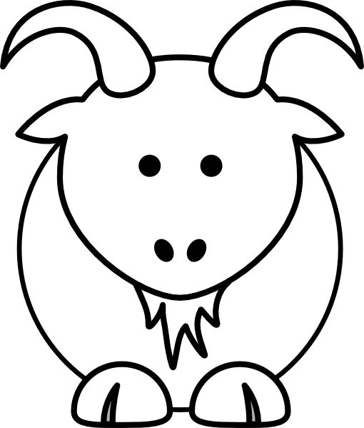 510x599 Goat Clip Art Animal Coloring Pages Could Be Applied To Many