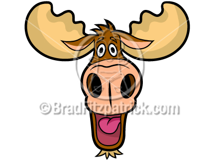 432x324 Cartoon Moose Head Clip Art Moose Head Graphics Clipart Moose