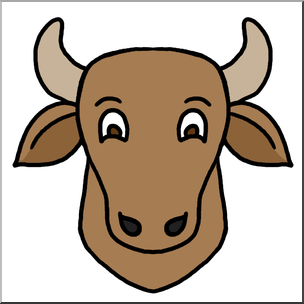 304x304 Clip Art Cartoon Animal Faces Cow Color I Abcteach