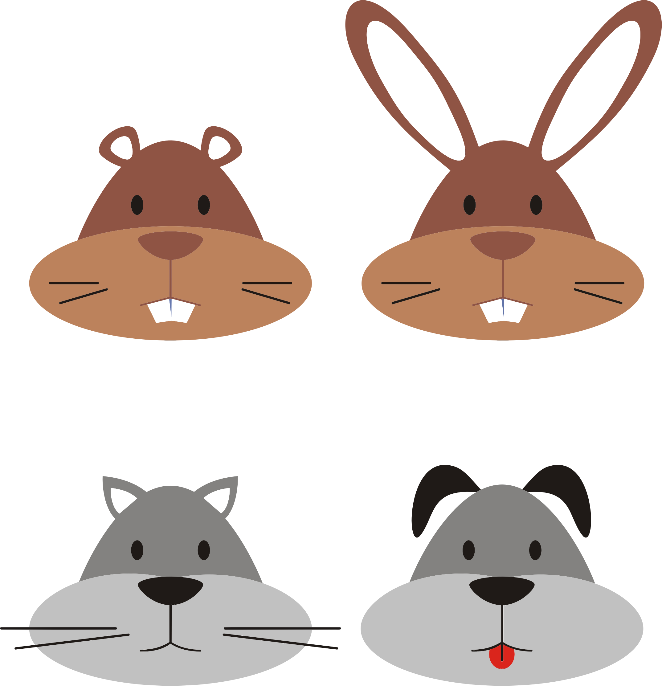 2148x2226 Whiskers Clipart Animal Head