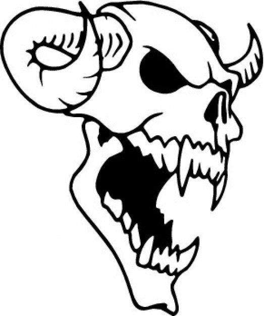523x626 Horns Clipart Animal Skull