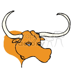 300x300 Royalty Free Longhorn 128848 Clip Art Images, Illustrations