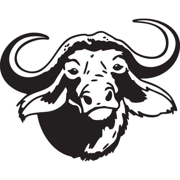 600x600 Water Buffalo Head Graphic Large Mammal Art For Custom Gifts