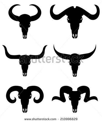394x470 Bull Horn Head Clipart