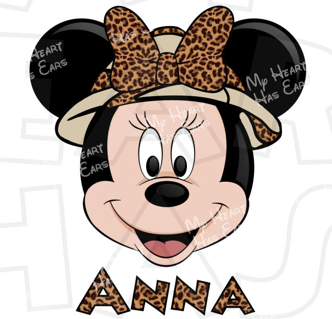 650x623 Safari Minnie Mouse Head Animal Kingdom Instant Download Digital
