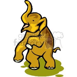 300x300 Royalty Free Elephant Standing On Back Legs 129574 Vector Clip Art