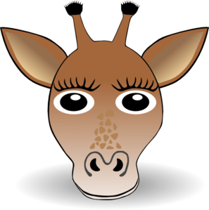 297x299 Giraffe Face Clip Art