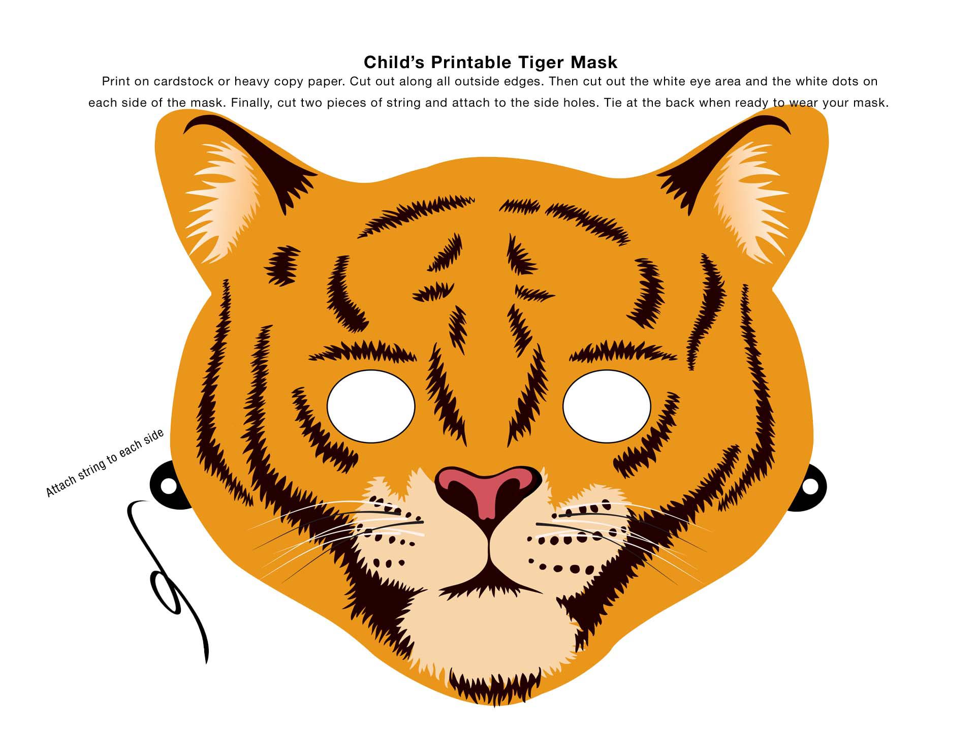 1925x1488 Make An Animal Mask Using This Clip Art Tiger Mask, Masking