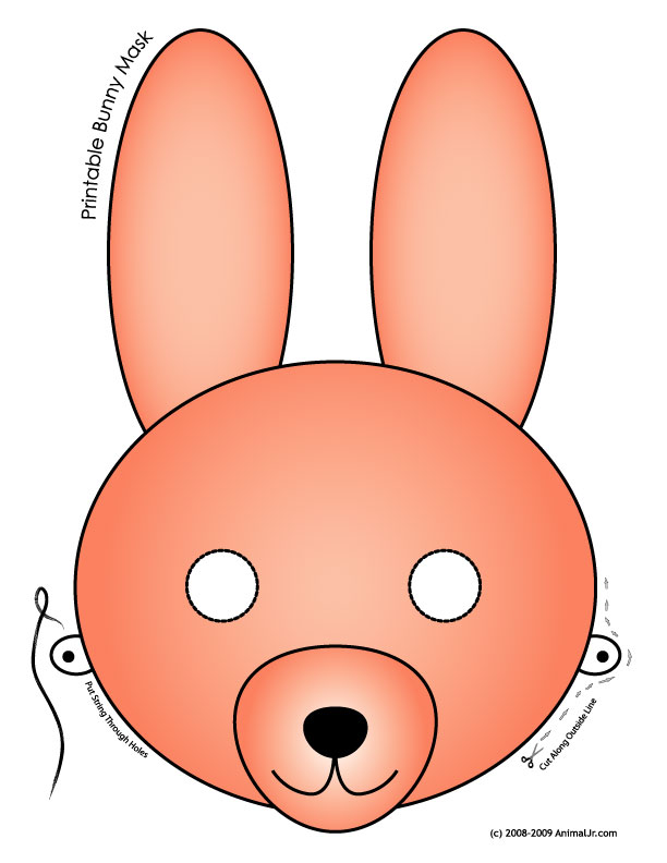 612x792 Masks Clipart Rabbit