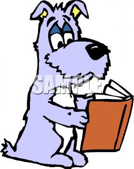 278x350 Animals Reading Books Clipart