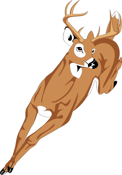 414x591 Running Deer Clip Art