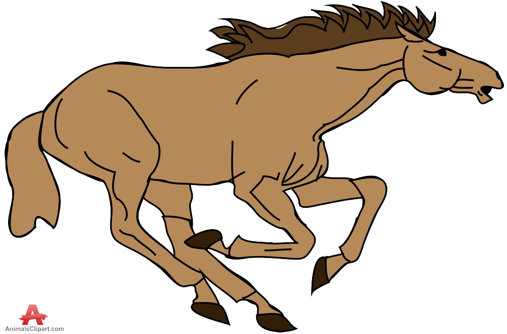 999x659 Running Horse Colored Clipart Free Clipart Design Download