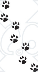 133x250 Royalty Free (Rf) Clipart Illustration Of A Trail Of Black