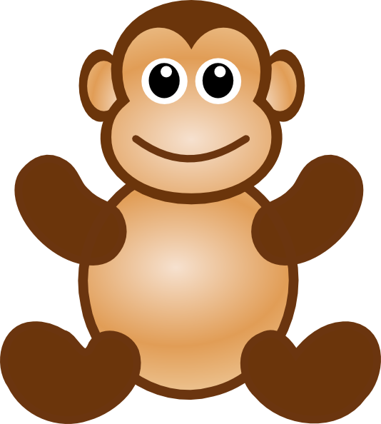 534x594 Monkey Toy Clip Art