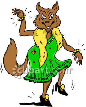 281x350 Clipart Picture Of A Sexy Lady Fox Dancing