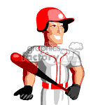 150x150 Royalty Free Animated Baseball Player Getting Ready To Bat. 370284