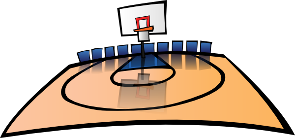 600x280 Cartoon Basketball Court Clip Art