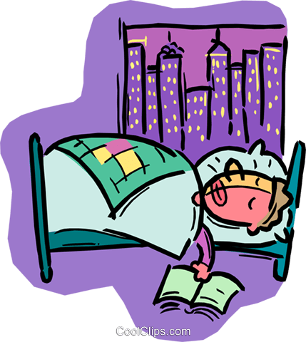 429x480 Person Sleeping In Bed Royalty Free Vector Clip Art Illustration