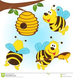 236x252 Cartoon Bee And Beehive Images Honeycomb, Bee Hive Background