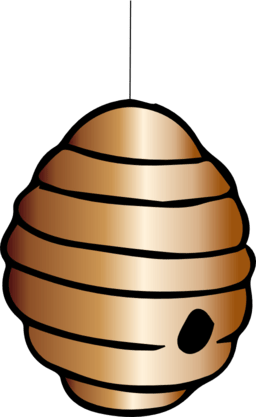 256x417 Bee Hive Clipart Comic