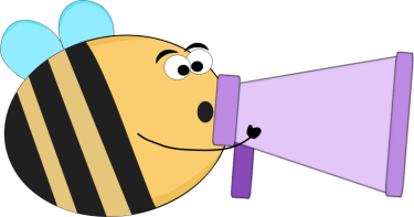 375x197 Funny Bee Yelling Into A Bullhorn Clip Art