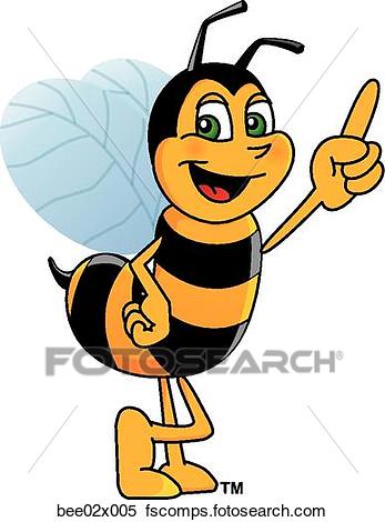 347x470 Stock Illustration Of Bumble Bee 2 Pointing Up Bee02x005