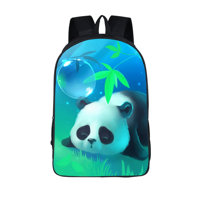 800x800 Animated Panda Backpack School Bag For Girls Boys 16 Inch