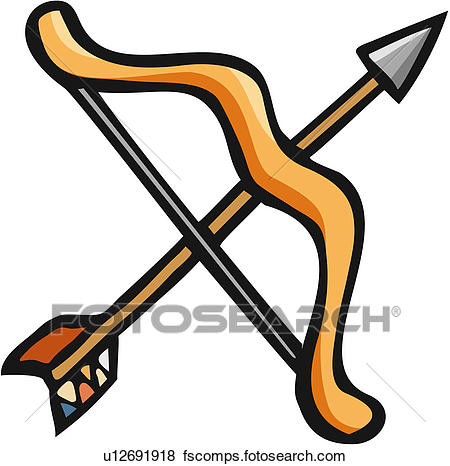 450x466 Clip Art Of Sagittarius, Arrow, Bow, Astrology Sign, Star