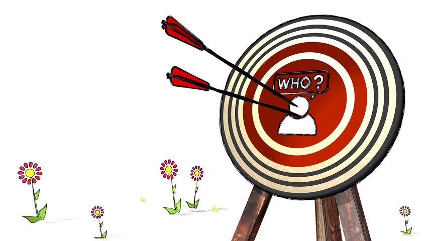 852x480 Hit The Score Of A Archery Idea Symbol Target. A Stick Man