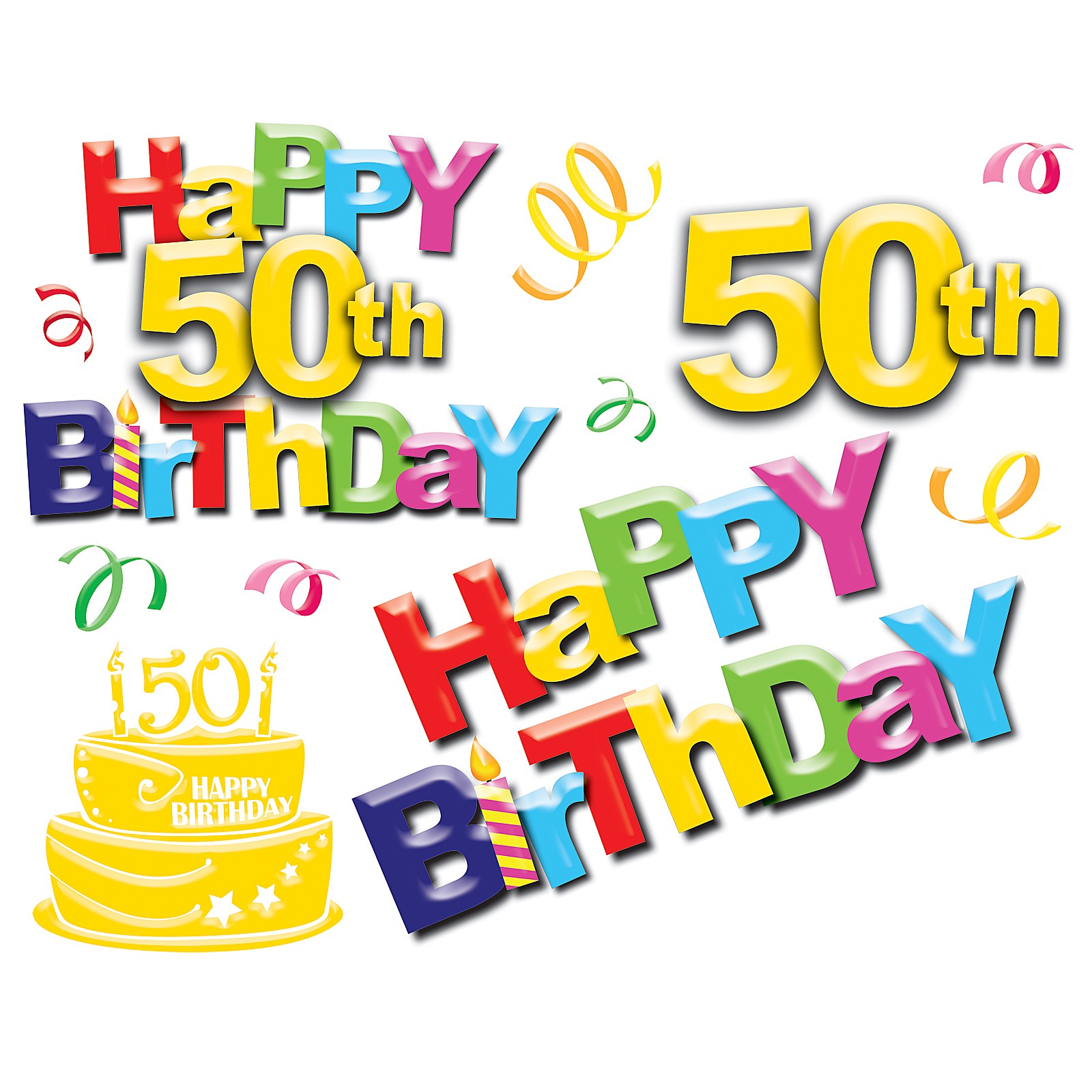 1600x1600 Animated Happy 50th Birthday Clipart
