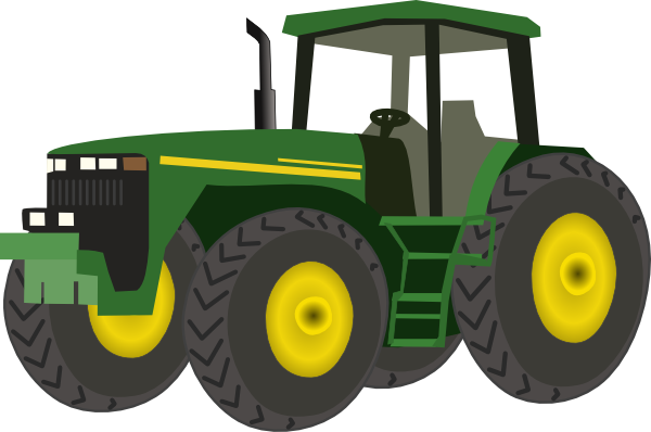 600x398 Green Tractor Clip Art