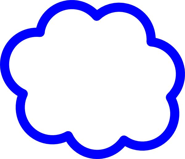 600x514 Blue Cloud Clip Art