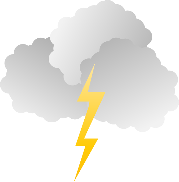 588x598 Clouds And Lightning Clip Art
