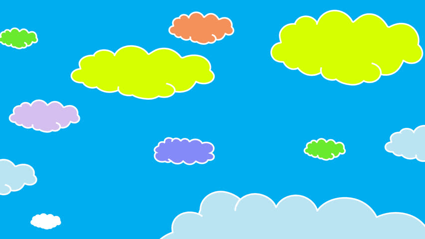 852x480 Pink Animated Vector Clouds, Expanding And Contracting, Moving