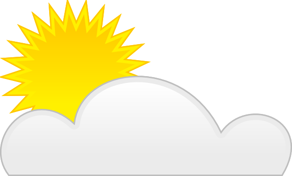 600x363 Sun Cloud Clip Art