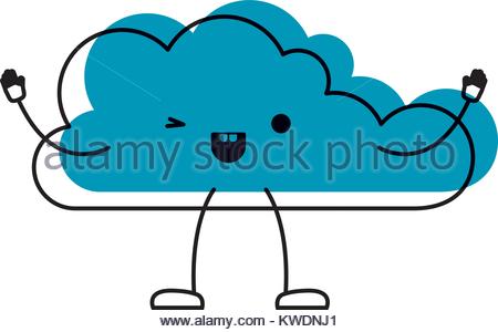 450x300 Kawaii Cloud Icon Stock Vector Art Amp Illustration, Vector Image